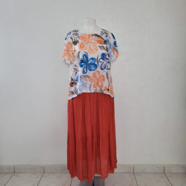 ensemble jupe longue et haut​ tenu femme grande taille
