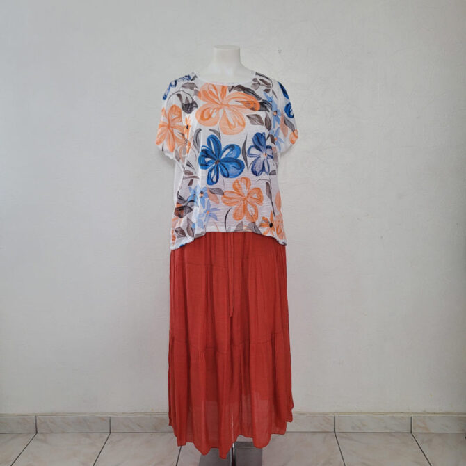 ensemble jupe longue et haut​ tenu femme grande taille
