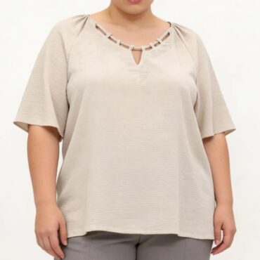 tunique été femme grande taille motif floral et manches courtes