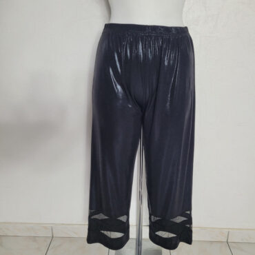 pantalon 7 8 taille élastique femme noir chic vetement ample pour femme