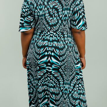 Chic fluide imprimé et manches courtes| robe femme trapèze grande taille 44 à 60