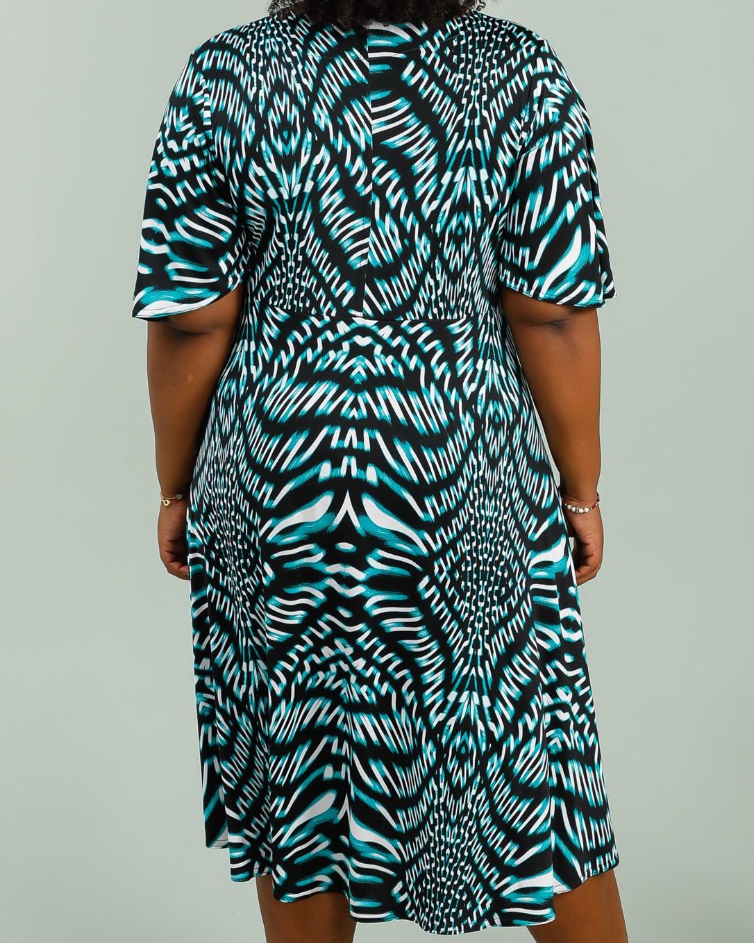 Chic fluide imprimé et manches courtes| robe femme trapèze grande taille 44 à 60