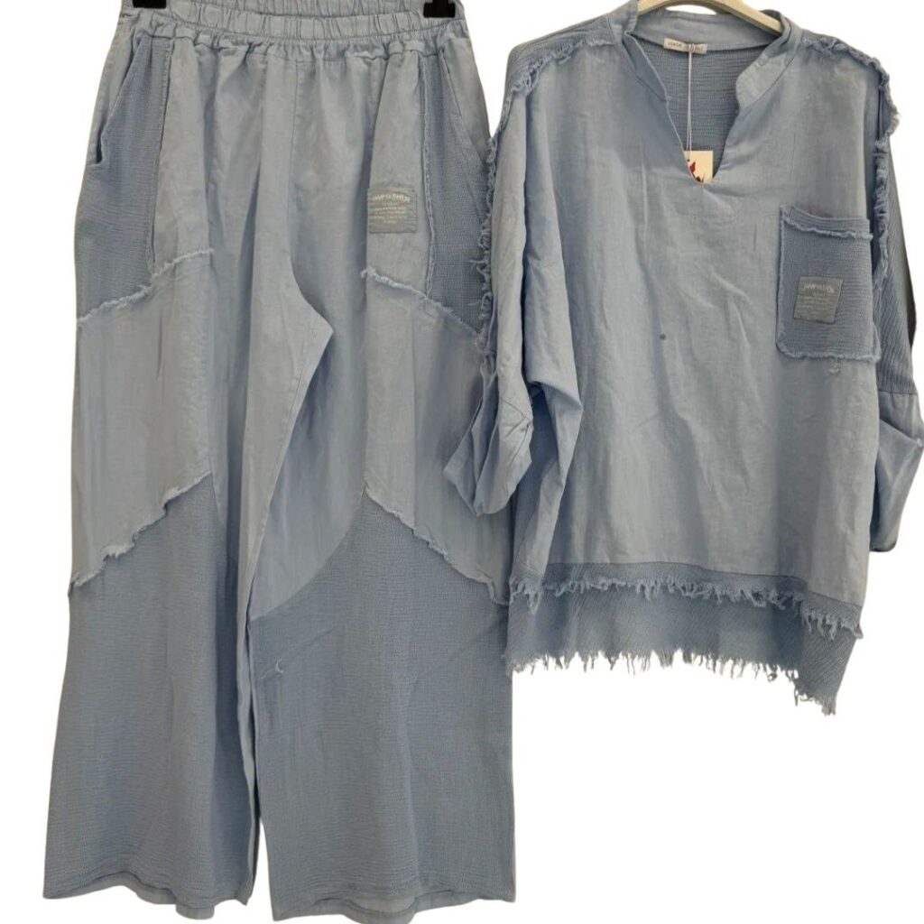 Ensemble large femme coton lin