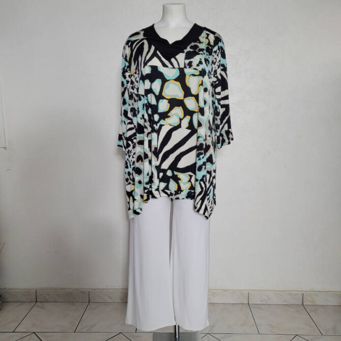 Ensemble pantalon tunique fluide pour mariage grande taille chic