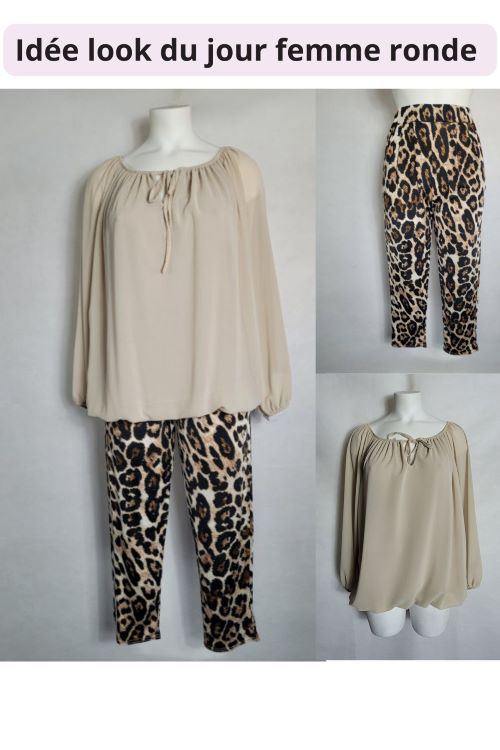 Ensemble Tunique Et Pantalon En Voile Infinitif - Taille 38 (S/M) - Multicolore