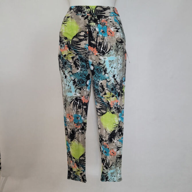 pantalon fluide femme petite avec motif tendance et taille élastique 2 poches laterale