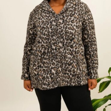 veste leopard femme capuche femme. vetements femmes grandes tailles originaux