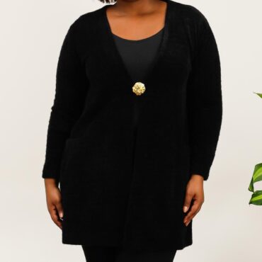 Gilet long chaud femme, Gilet long en laine pour femme ronde.