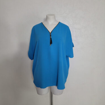 blouse femme col v​ grande taille avec manches courte | tunique colorée femme​