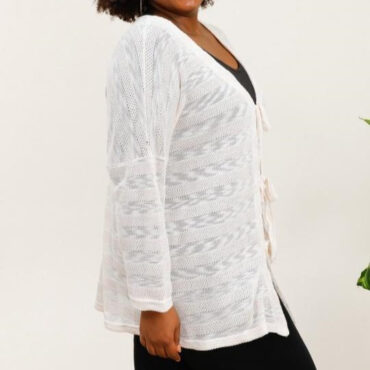 gilet léger femme crochet manches longues