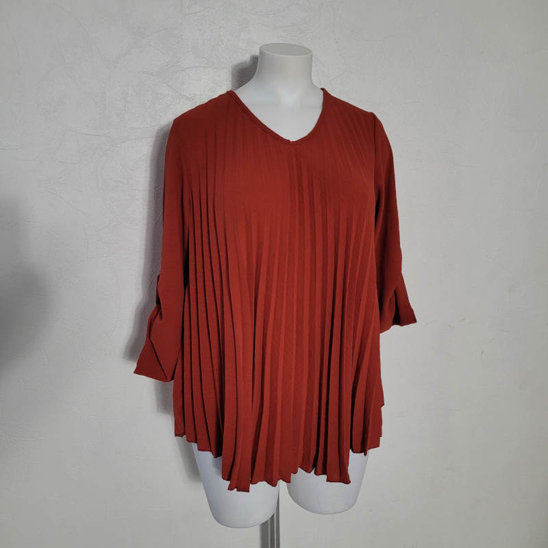 chemisier femme uni » Du 44 au 54 haut plissé grande taille