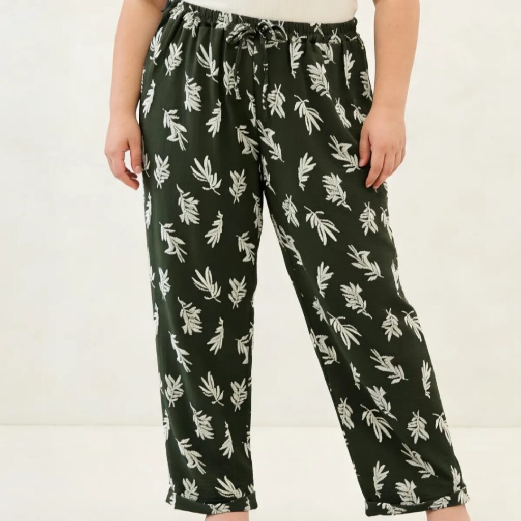 pantalon chino femme ronde inprime