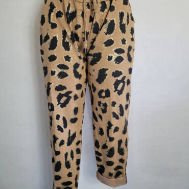 pantalon leopard femme ronde taille haute extensible confortable