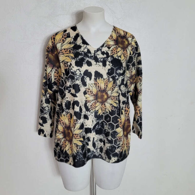 pull décontracté femme​ col v maille fine et coupe droite manches longues
