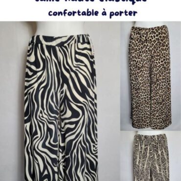 pantalon extra large femme animalier pas cher.