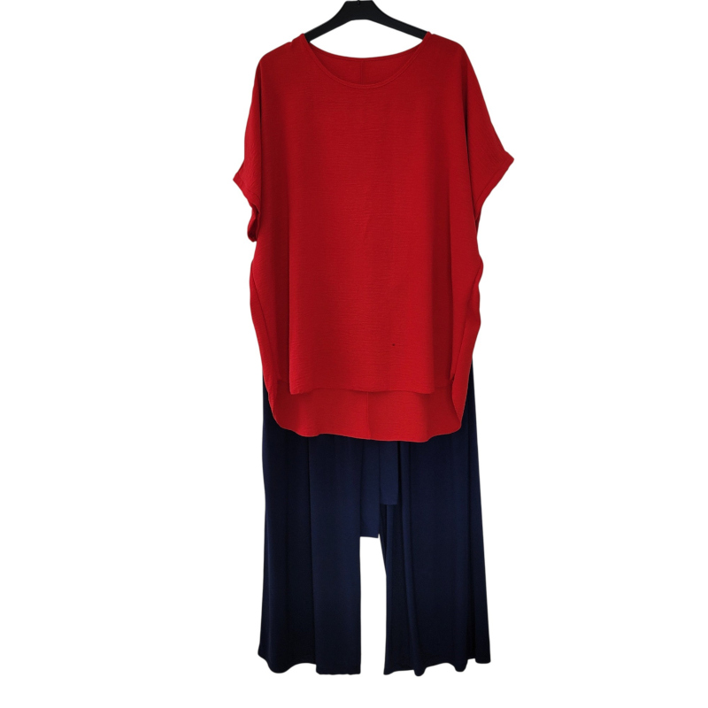 ensemble femme habillé pour mariage avec pantalon large et haut chic grande taille femme