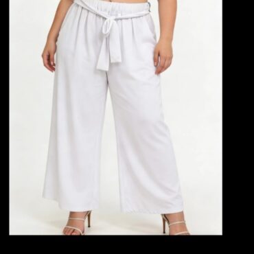 Palazzo stretch taille élastique| pantalon fluide femme ronde