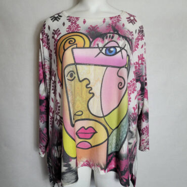 pull femme original pulls col rond femme | vêtements grandes tailles