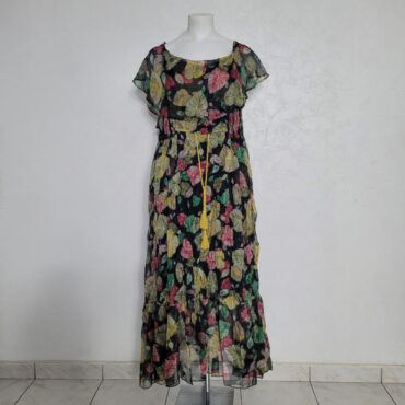 robe longue en voile floral