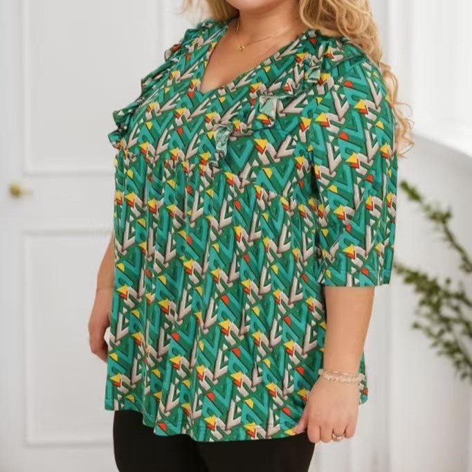 Fluide et original grande taille | haut femme manches courtes – Image 2