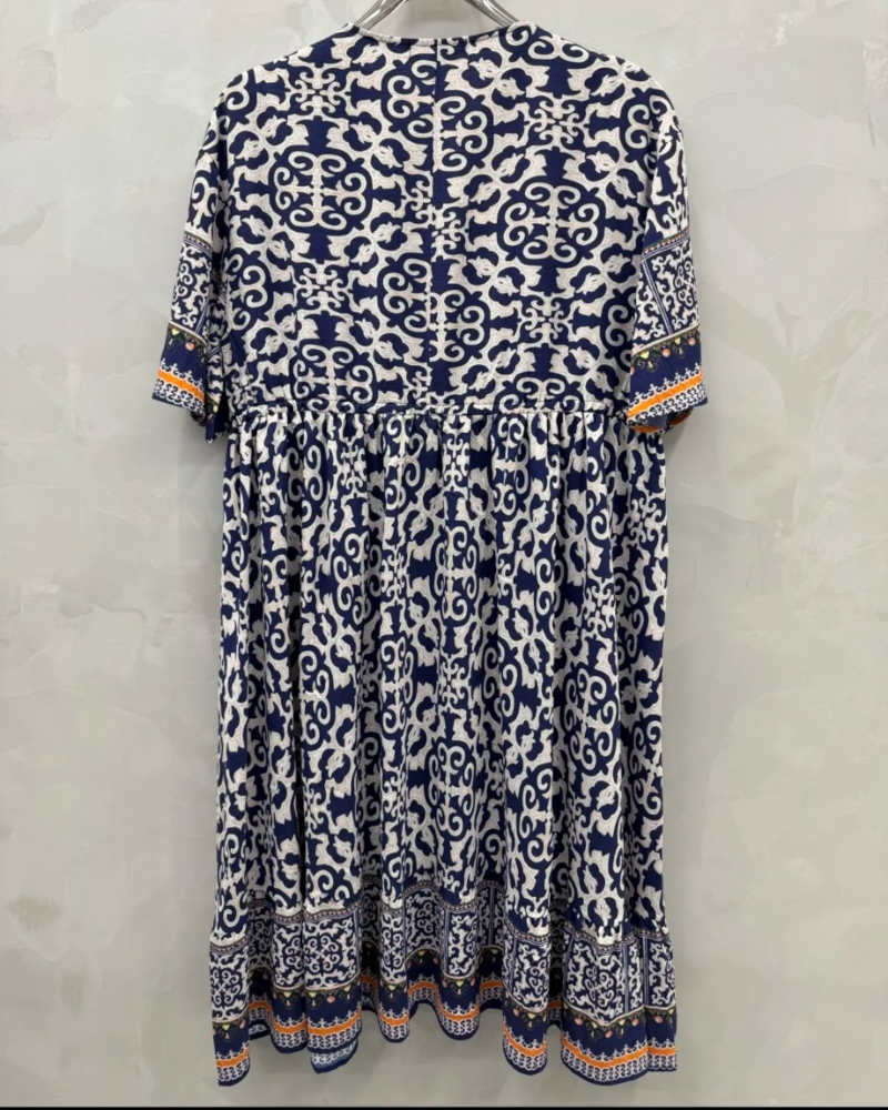 Robe chic manche courte | Mi longue style boho – Image 2