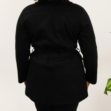 veste femme grande taille chic avec ceinture à nouer