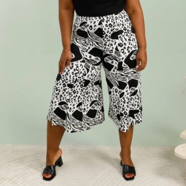 Jupe-culotte taille élastique fluide femme grande taille 44 à 58 stretch Polyester élasthanne 