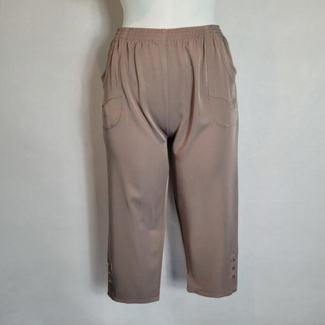 pantacourt fluide femme taille elastique fluide sans boutons