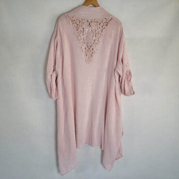 Long gilet femme grande taille vue de dos