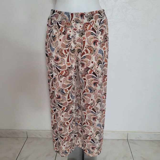 Pantalon palazzo taille haute femme ronde ceinture élastique chic