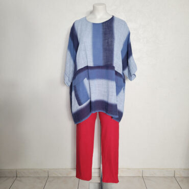 ensemble 2 pièces femme été tenue élagante pour ronde pantalon et tuniQUE