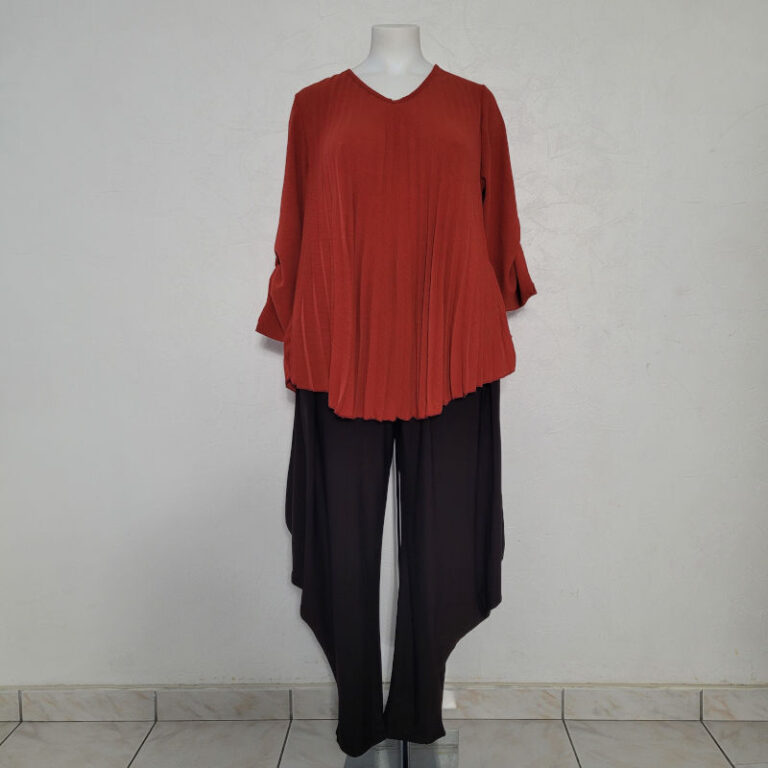 Tunique Longue Femme In Extenso – Doublée – Taille 54 – Prune – Très Bon état