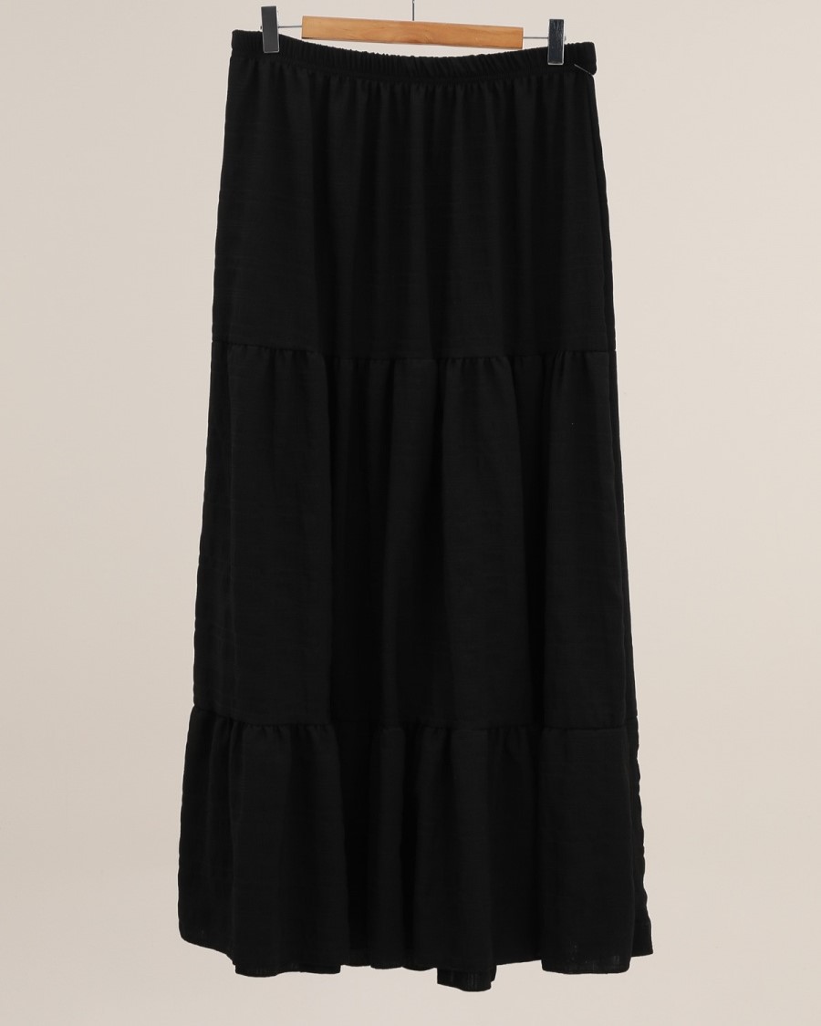 jupe noir longue femme pour forte gitane