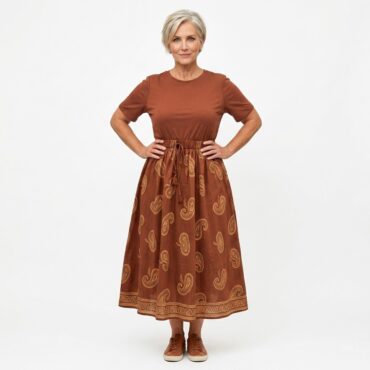 jupe longue gitane bohème pour femme ronde | vêtements grande taille femme originaux pour cacher le ventre