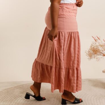 jupe longue gitane bohème pour femme ronde taille élastique