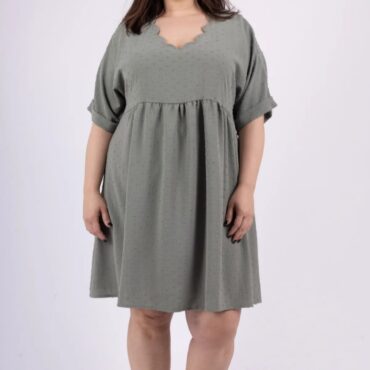 robe chemisier fluide​ grande taille femme ronde manches courte