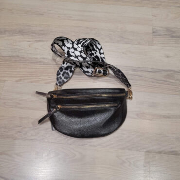 sac banane bandoulière banane femme noire