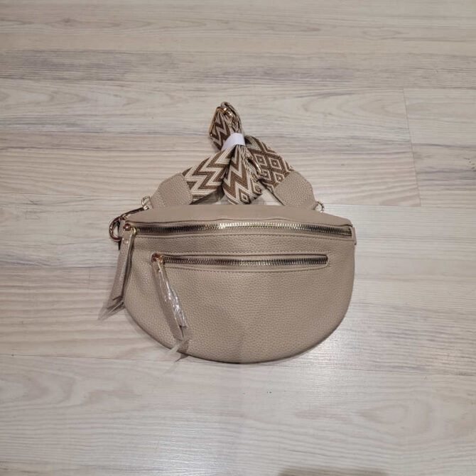sacoche banane bandouliere​ beige