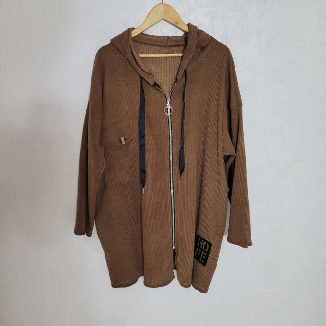 veste gilet en velours camel femme vêtements amples grandes tailles originaux