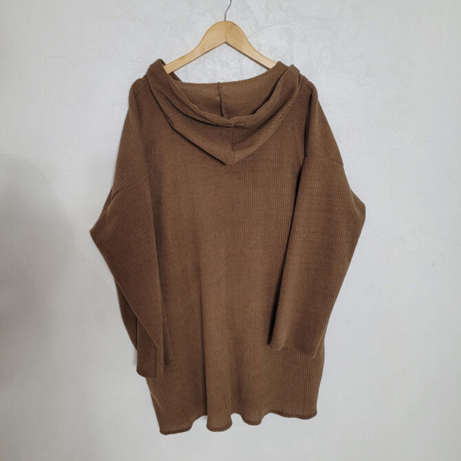 Gilet veste velours camel – Image 2
