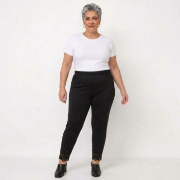 legging dentelle porté par femme plus de 50ans
