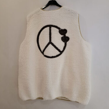veste sans manche chaude femme​ ronde à motif