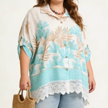 chemise longue femme grande taille 100% coton