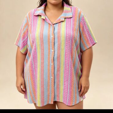 chemise gaze de coton femme rayures